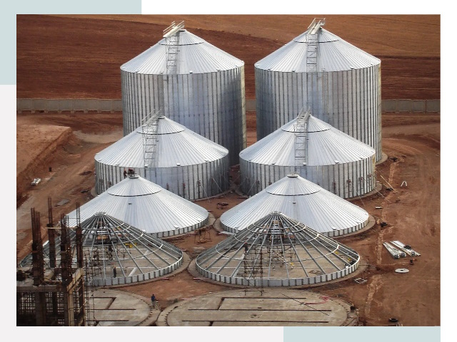 Строительство зерновых силосов в Железнодорожном