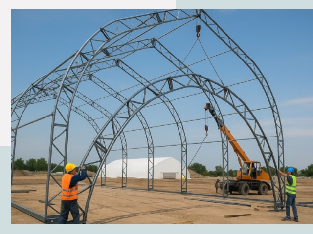 Монтаж ангаров в Железнодорожном от 615 руб. - Надежно и быстро